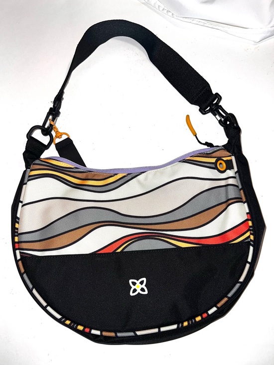 Sherpani Handbags - SHERPANI BAG Mina Crescent Crossbody Black Multicolor Wave Print VENTURA ‘73